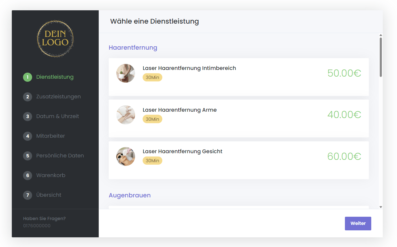 Online Buchungssystem für Kosmetikstudios